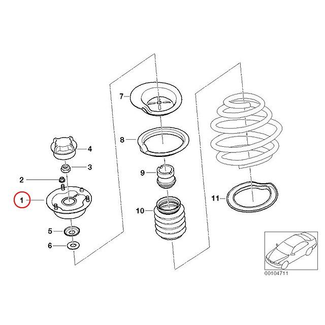 BMW E31 E34 E36 フロントアッパーマウント 31331139436 BMW E31 E34 E36 フロントアッパーマウント 31331139436 - メルカリ