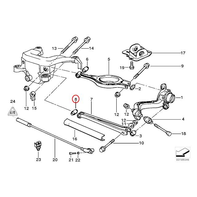 ロアアームブッシュ リア インナー 左右共通(1個)　BMW 3シリーズ E46　316ti 318Ci 318i 318ti 320i 323i 325i 328Ci 328i 330Ci 330i 330xi M3　AL19 AM20｜centpiashop｜02