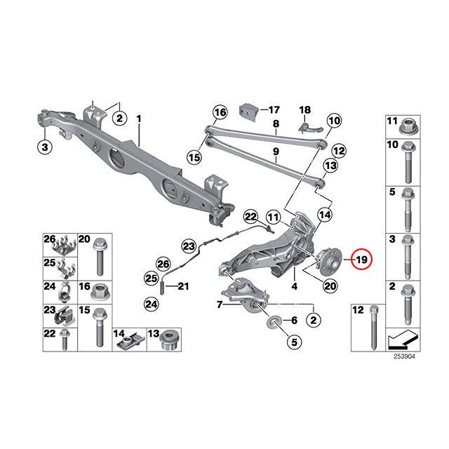 MINI（ミニ） ホイール ハブベアリング リア 左右共通(片側) R55 R56