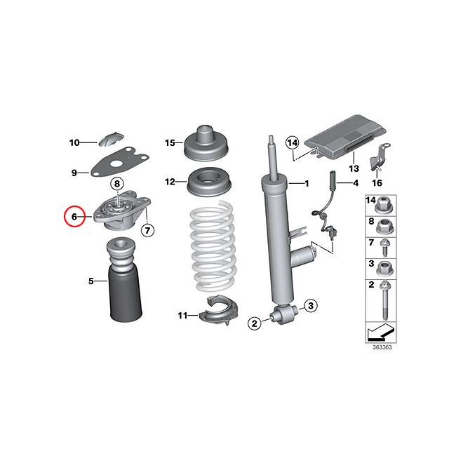 BMW アッパーマウント リア BMW 2シリーズ F45 F46 218d 218i 220i