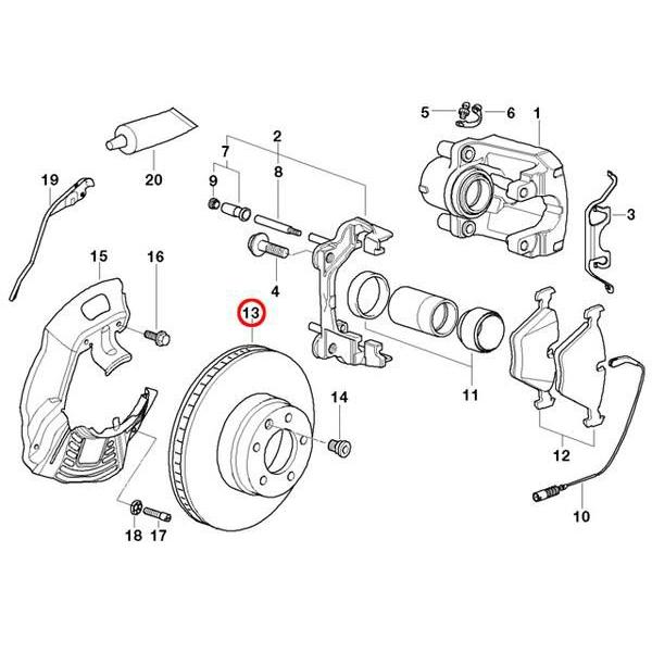 ブレーキローター フロント 左右セット BMW 5シリーズ E39 525i 528i DD25 DD28 DD28A DM25 DM28 DP28 DS25 DS25A DT25の画像