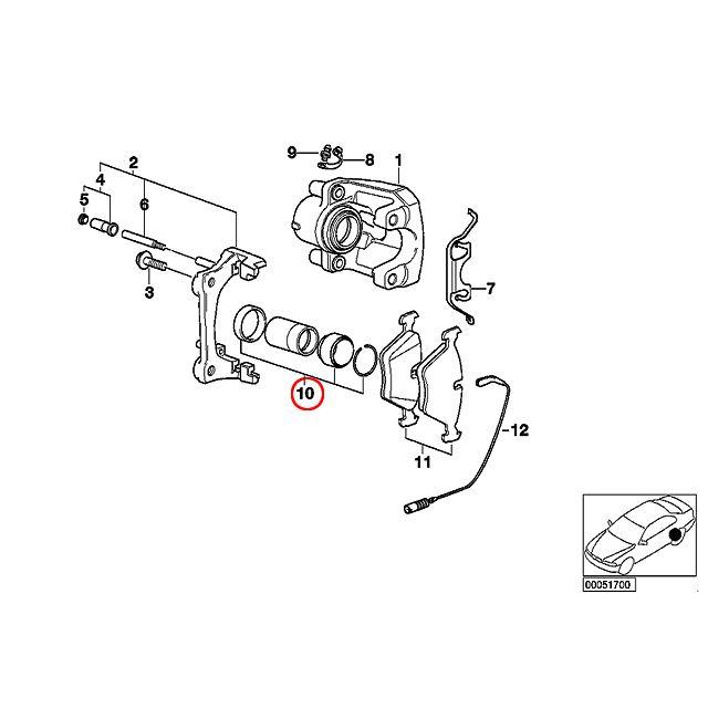 BMW ブレーキキャリパー シールキット リア 左右共通(1個) BMW 3 