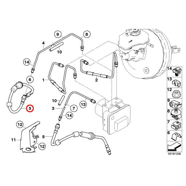 ブレーキホース フロント BMW 3シリーズ E90 E91 320d 320i 325i 330i 34306767458 ブレーキライン_1