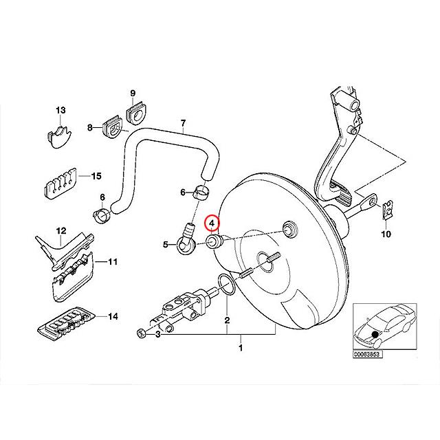 純正 ブレーキブースター シール BMW MINI(ミニ) E30 E34 E36 E46 E82 E84 E85 E86 E87 E88