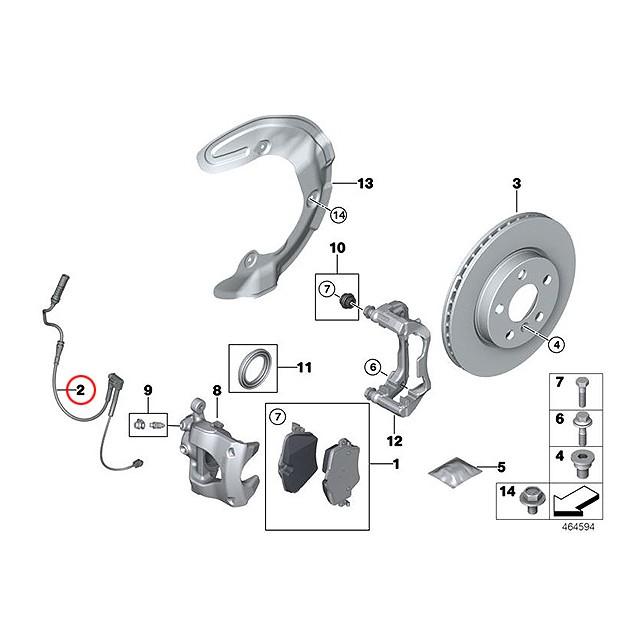 BMW ブレーキパッドセンサー フロント BMW 2シリーズ F45 F46 218d