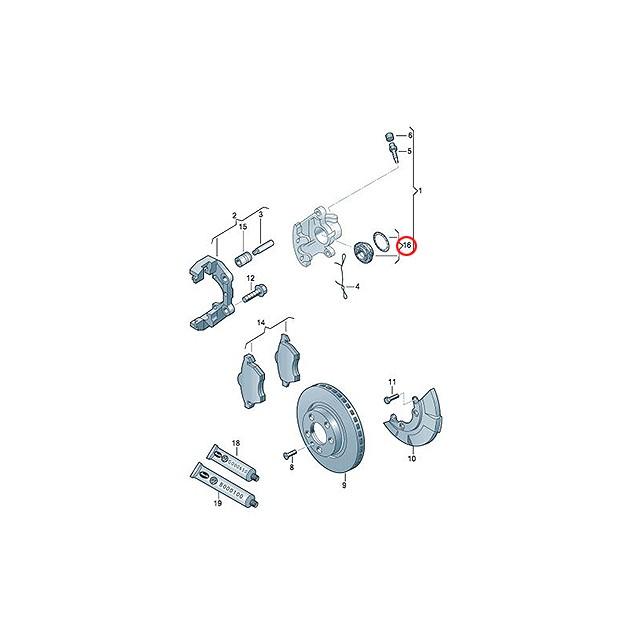 フォルクスワーゲン（Volkswagen） ブレーキキャリパー リペアシール