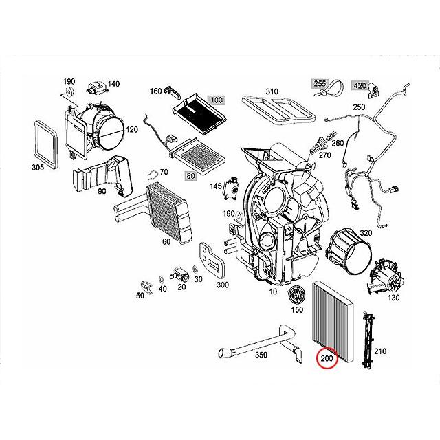 エアコンフィルター スマート スマートフォーツーカブリオレ(451) スマートフォーツークーペ(451