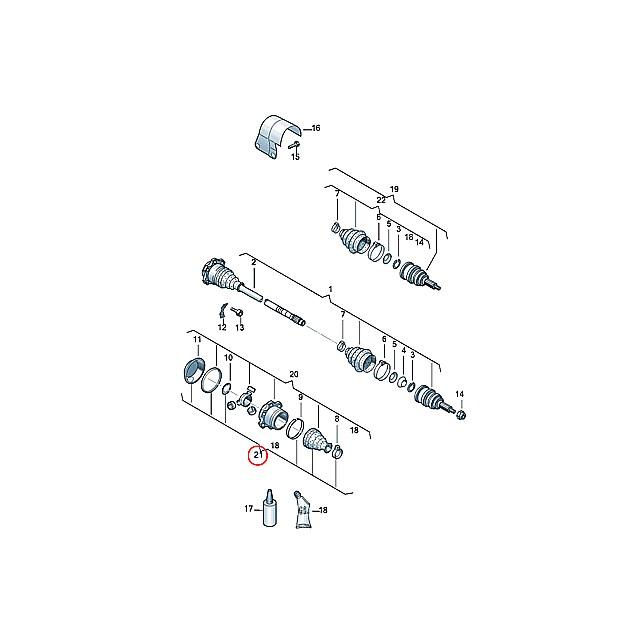 ドライブシャフト ブーツ フロント インナー 左右共通(片側) アウディ A4/S4/RS4 8EAMBF 8EASNF 8EAUKF 8EBBKF 8EBDV 8EBFB 8EBGBF 8EBWEF 2005年以降|centpiashop|02