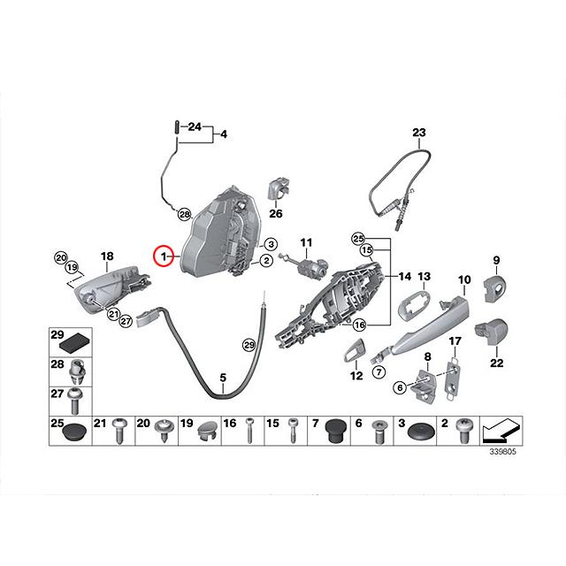 純正 ドアロック アクチュエーター フロント 左側　BMW X1シリーズ E84　18i 20i 25i 28i　VL18 VL20 VL25 VM20　右ハンドル車用｜centpiashop｜02