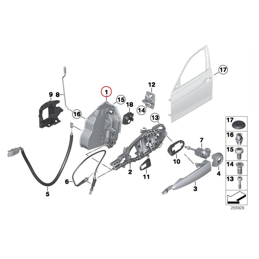 BMW 純正品 ドアロックアクチュエーター フロント 右側 BMW 3シリーズ