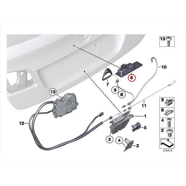 BMW 純正品 トランクリッド スイッチ 3シリーズ F30 F31 F34 F80