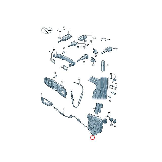 フォルクスワーゲン（Volkswagen） 純正品 ドアロック