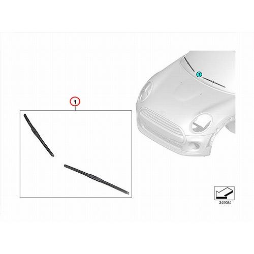 MINI（ミニ） 純正品 ワイパーブレード フロント 左右セット F60