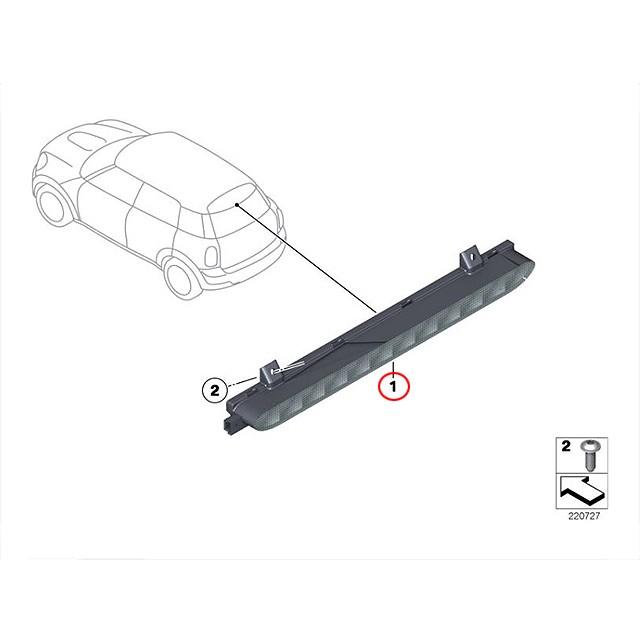 純正品 ハイマウント ストップランプ MINI(ミニ) R56 R60 クーパー クーパーD クーパーS クーパーSD ジョンクーパーワークス ワン JCWGP ME14 MF16 MF16S MFJCW_1
