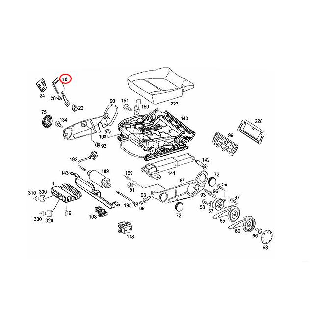 Mercedes-Benz（メルセデス・ベンツ） 純正品 シートベルトバックル V