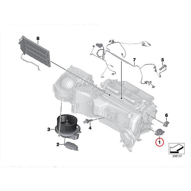 BMW エアコン フラップモーター BMW MINI(ミニ) E70 E71 E84 E89 E92