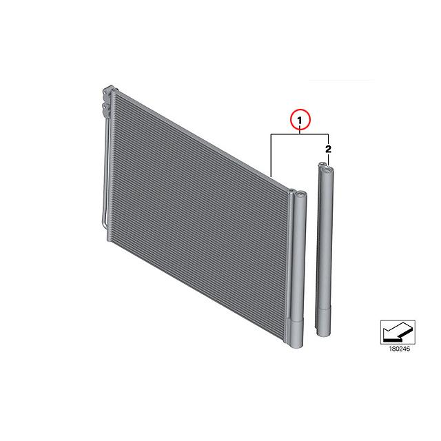 BMW F10 F11 523i 528i 530i N20 エアコン コンデンサー 4気筒用