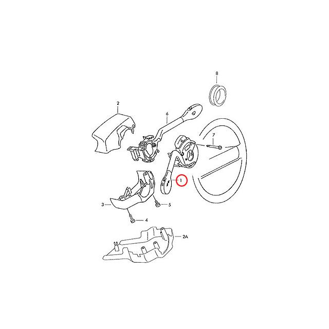 フォルクスワーゲン（Volkswagen） ウインカーレバー ASSY ポロ(6N