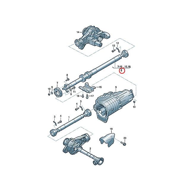 PORSCHE プロペラシャフト(カルダンシャフト) ポルシェ カイエン 955 