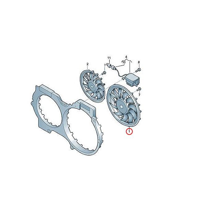 アウディA7電動ファン アウディa7 パーツ（Audi／自動車用 電動