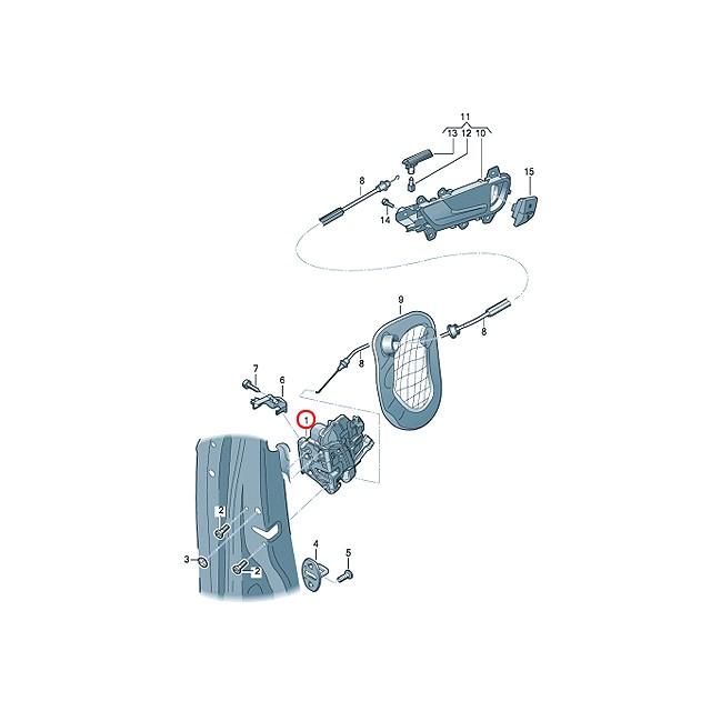 Audi（アウディ） 純正品 ドアロック アクチュエーター フロント 右側