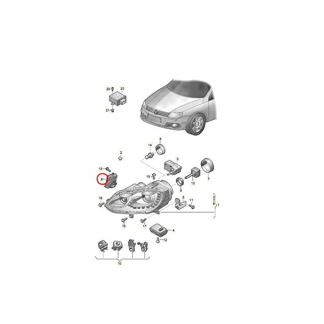 フォルクスワーゲン純正　ゴルフ7R　ヘッドライト　モジュール　左右セット フォルクスワーゲン（Volkswagen） ヘッドライト コントロールユニット