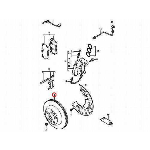 ブレーキローター フロント 左右セット ポルシェ カイエン