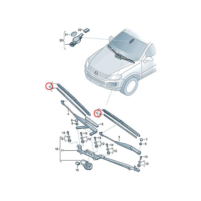 フォルクスワーゲン（Volkswagen） フロント ワイパーブレード 左右