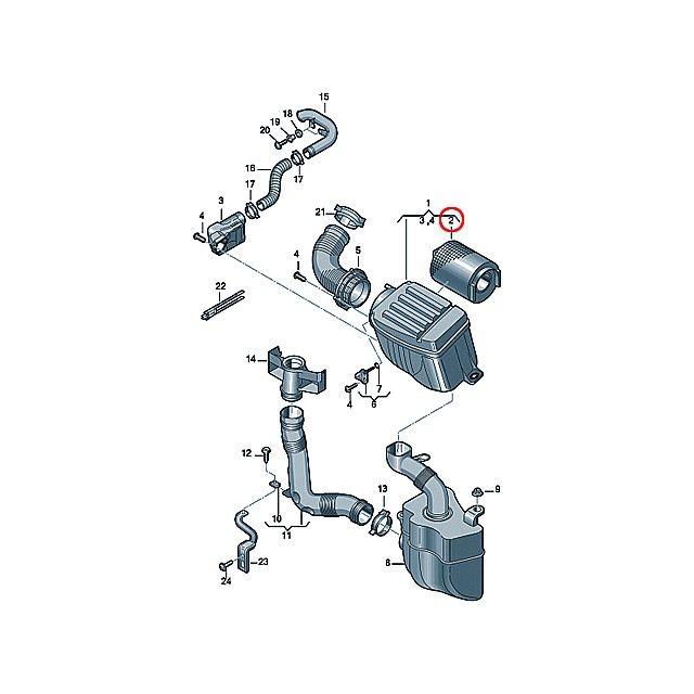 エアフィルター アウディ A3/S3 8PAXW 8PBGU 8PBLR 8PBLX 8PBSE 8PBVY 8PCAX | Audi | 01