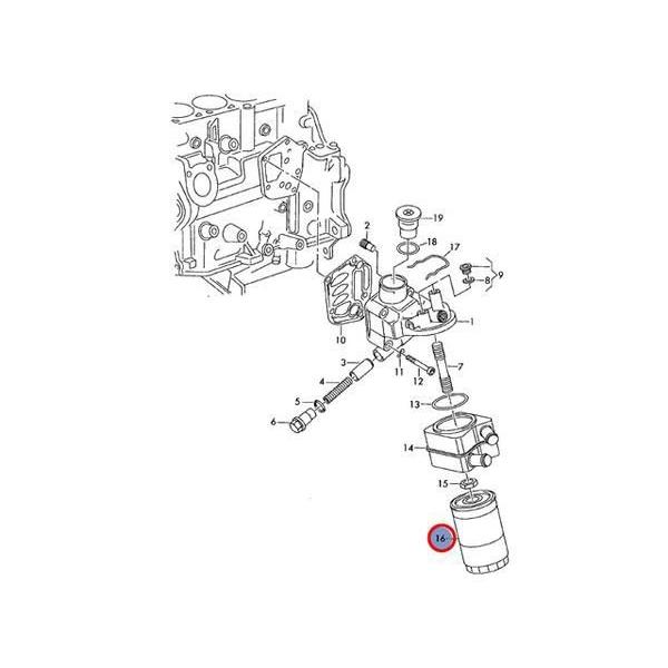 エンジン オイルフィルター アウディ TT/TTS/TTRS 8NAPXF 8NAUQ 8NBAMF|centpiashop|02