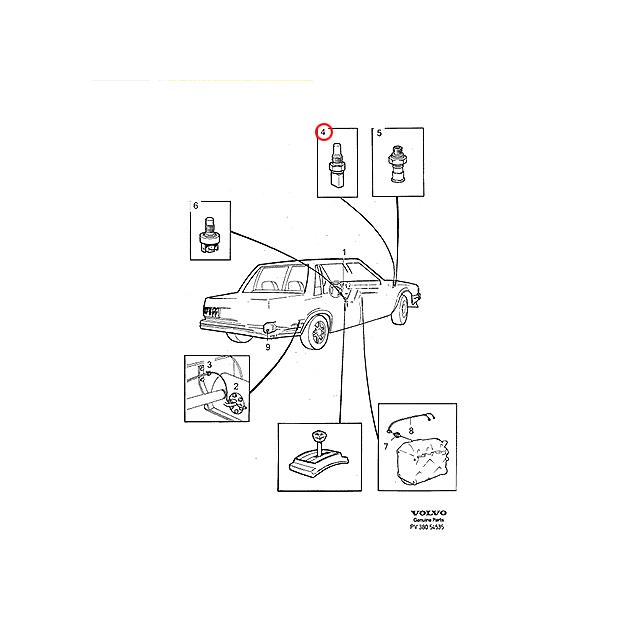 ボルボ（VOLVO） 水温センサー 740 760 940 960 : セントピア