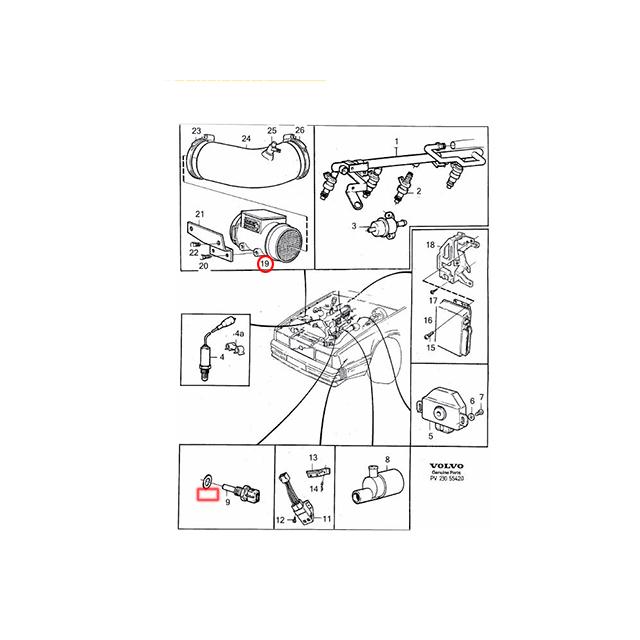 ボルボ（VOLVO） エアマスセンサー 240 740 940 960 : セントピア 