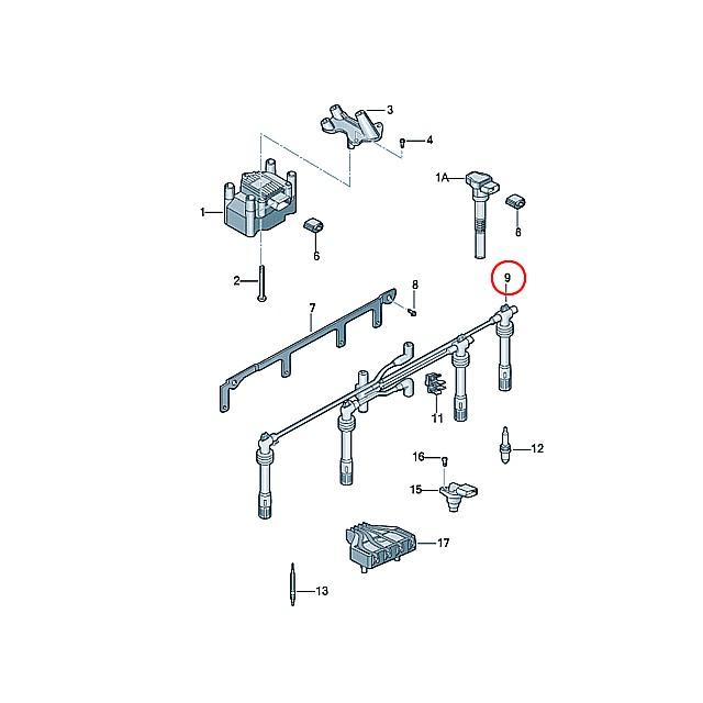 フォルクスワーゲン（Volkswagen） プラグコード ザ・ビートル ゴルフ6