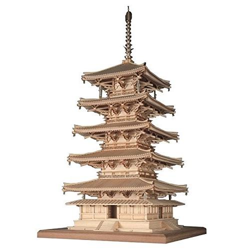 ウッディジョー 1/75 法隆寺 五重の塔 木製模型 組立キット