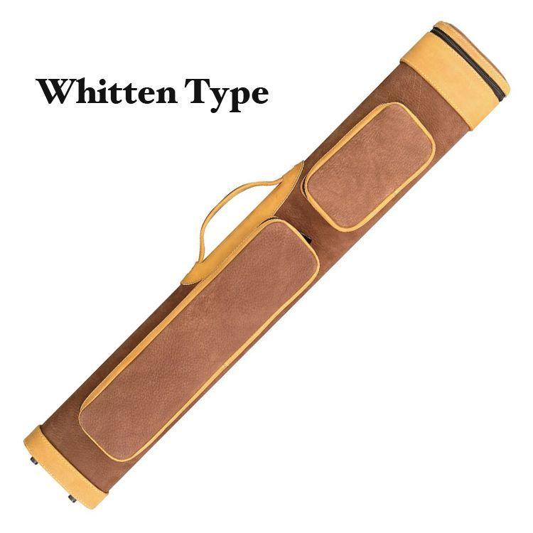 【後払い手数料無料】 Whitten Type LU36 本革製（バックスキン) ブラウン/イエロー 3バット6シャフト 本革ケース 3B/6S その他用具
