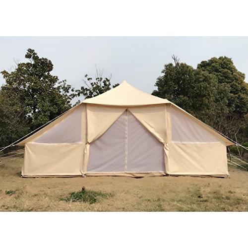 「超メルカリ市」 Cozy house bell tent 10人用大型屋外用防水コットンキャンバスオールシーズンズキャンプテント 【1064112857】(37289円)