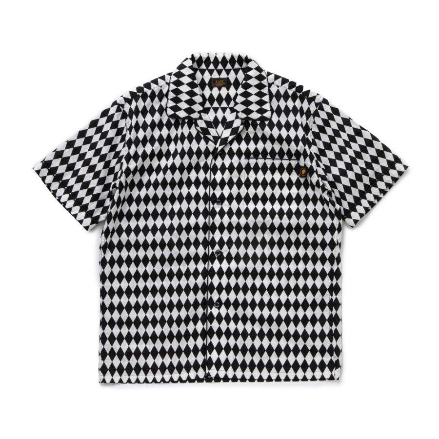 ラッツ RATS　レーヨン半袖シャツ RATS（ラッツ） 【RATS/ラッツ】CHECKERED FLAG S/S SHIRT - BLACK