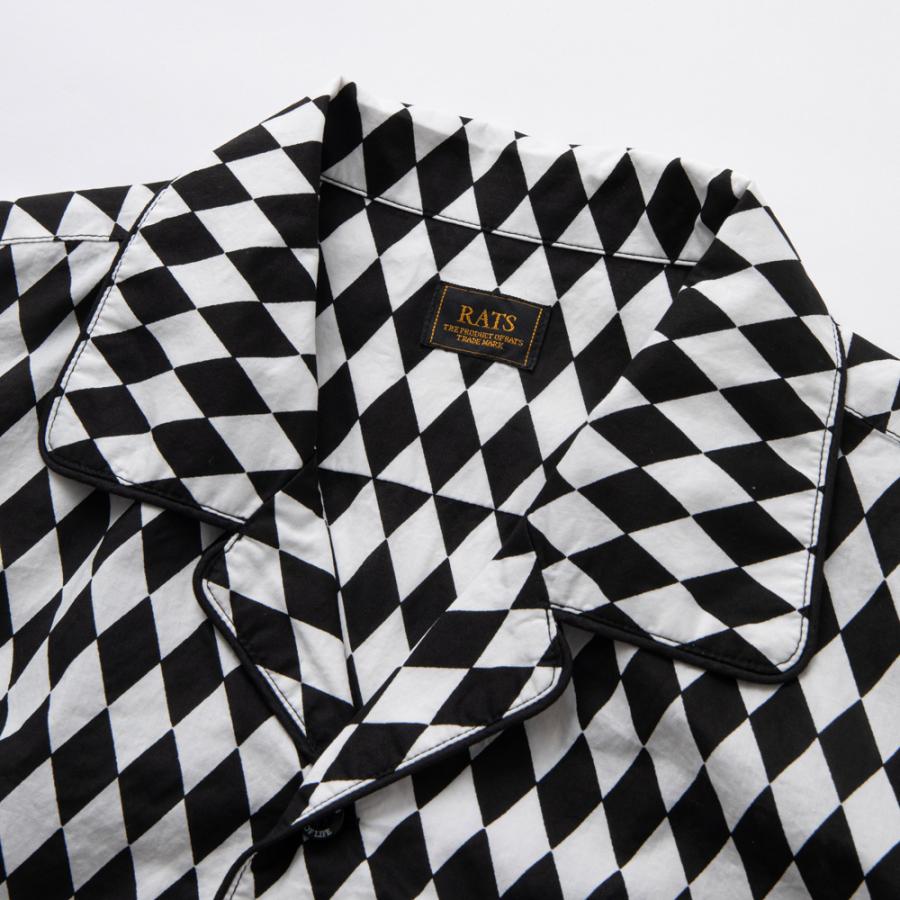 RATS（ラッツ） 【RATS/ラッツ】CHECKERED FLAG S/S SHIRT - BLACK