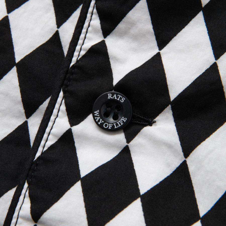 RATS（ラッツ） 【RATS/ラッツ】CHECKERED FLAG S/S SHIRT - BLACK