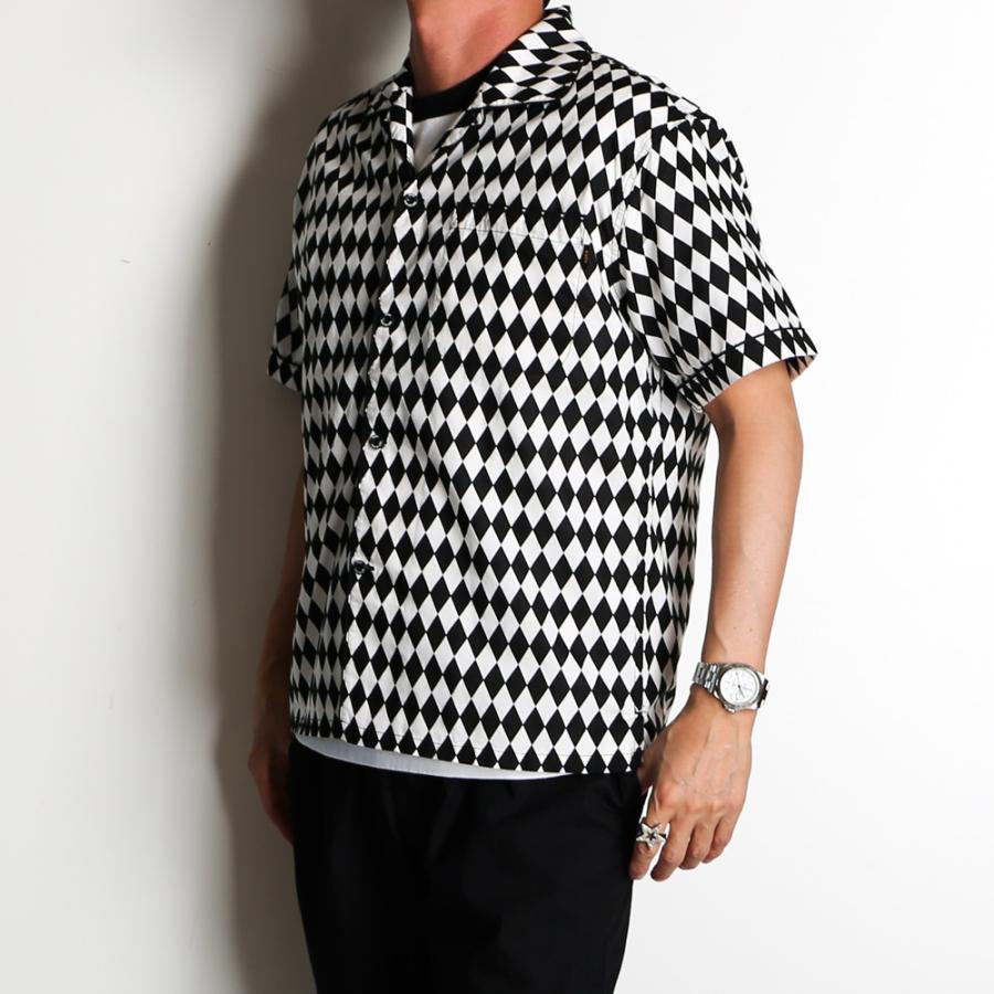 RATS（ラッツ） 【RATS/ラッツ】CHECKERED FLAG S/S SHIRT - BLACK