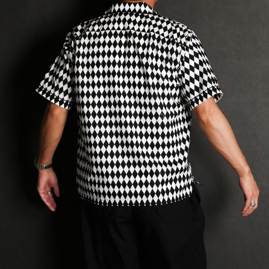 ラッツ RATS　レーヨン半袖シャツ RATS（ラッツ） 【RATS/ラッツ】CHECKERED FLAG S/S SHIRT - BLACK
