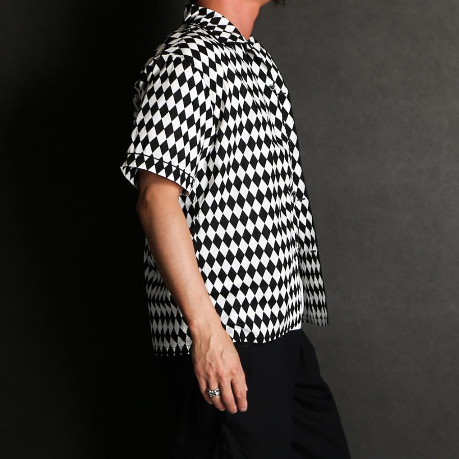 ラッツ RATS　レーヨン半袖シャツ RATS（ラッツ） 【RATS/ラッツ】CHECKERED FLAG S/S SHIRT - BLACK