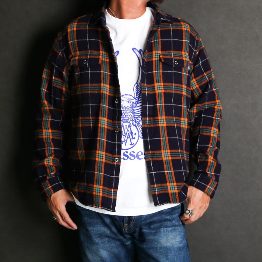 RATS（ラッツ） 【RATS/ラッツ】COTTON FLANNEL NAVY CHECK SHIRT