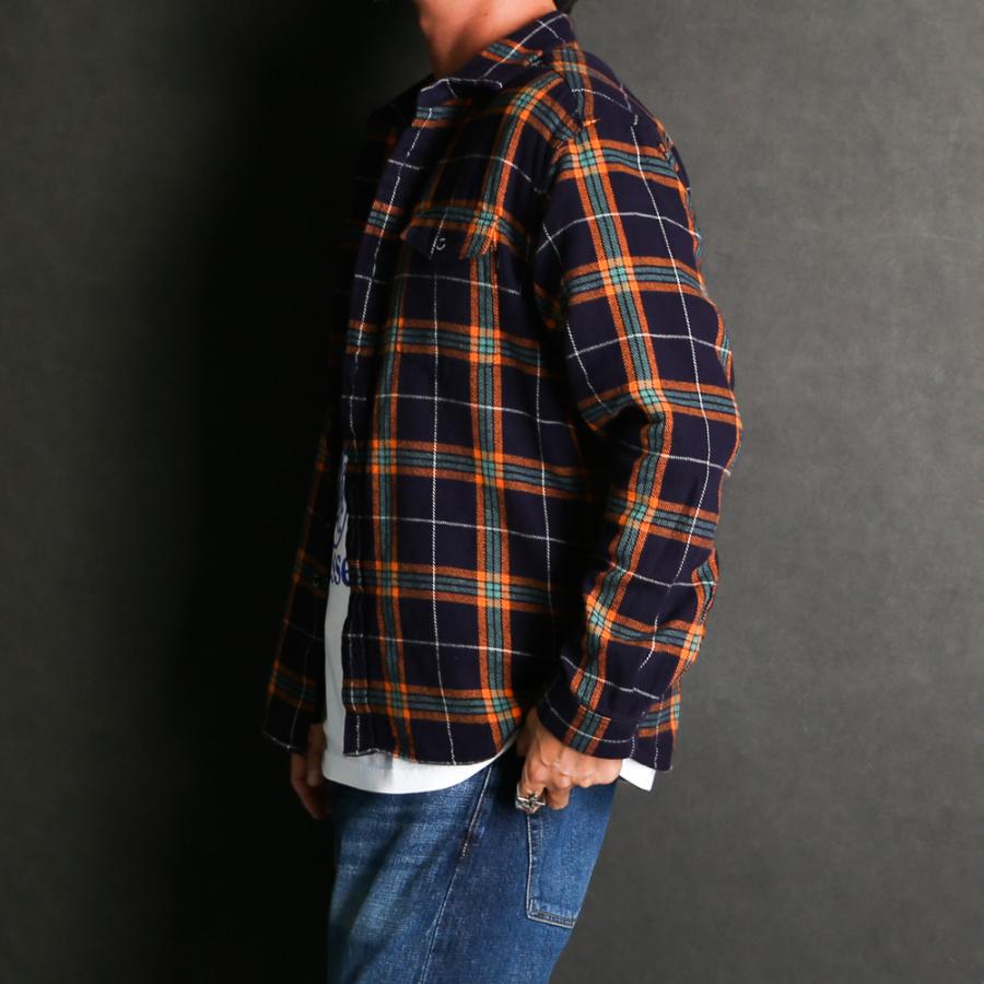 RATS（ラッツ） 【RATS/ラッツ】COTTON FLANNEL NAVY CHECK SHIRT
