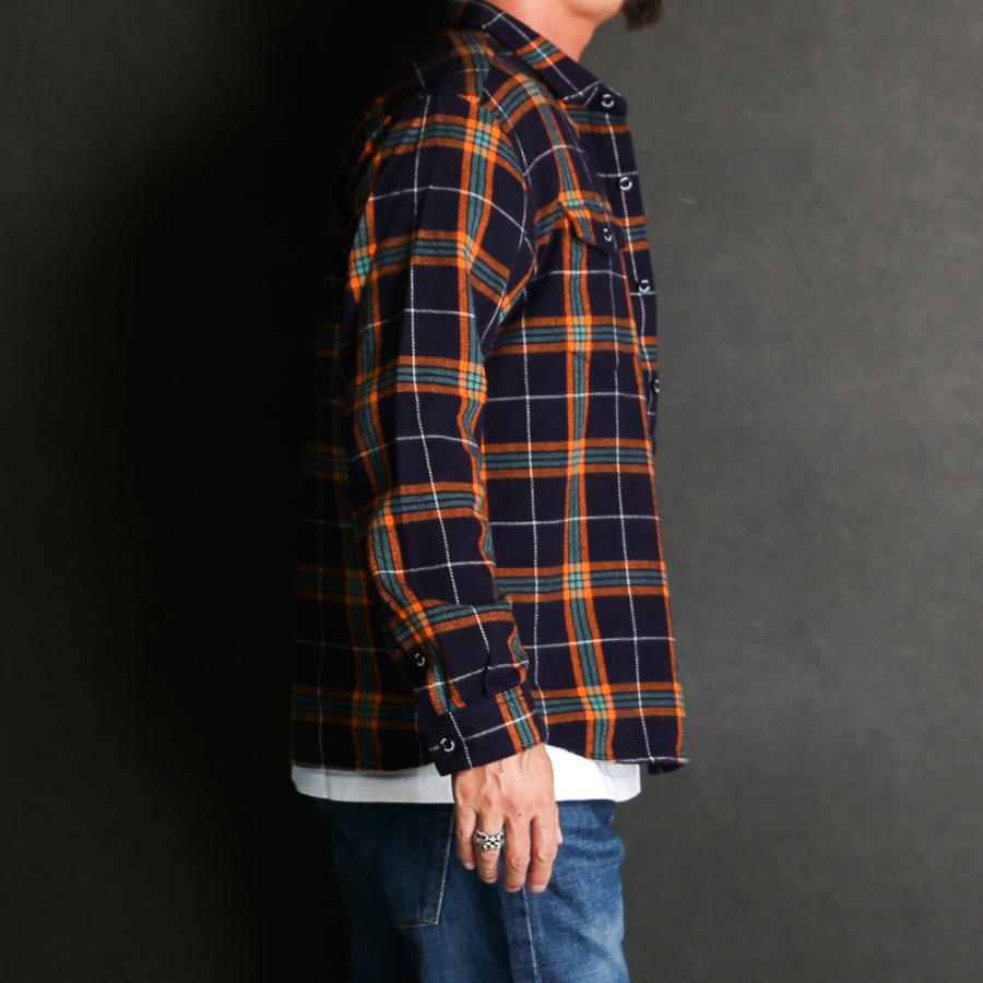 RATS（ラッツ） 【RATS/ラッツ】COTTON FLANNEL NAVY CHECK SHIRT