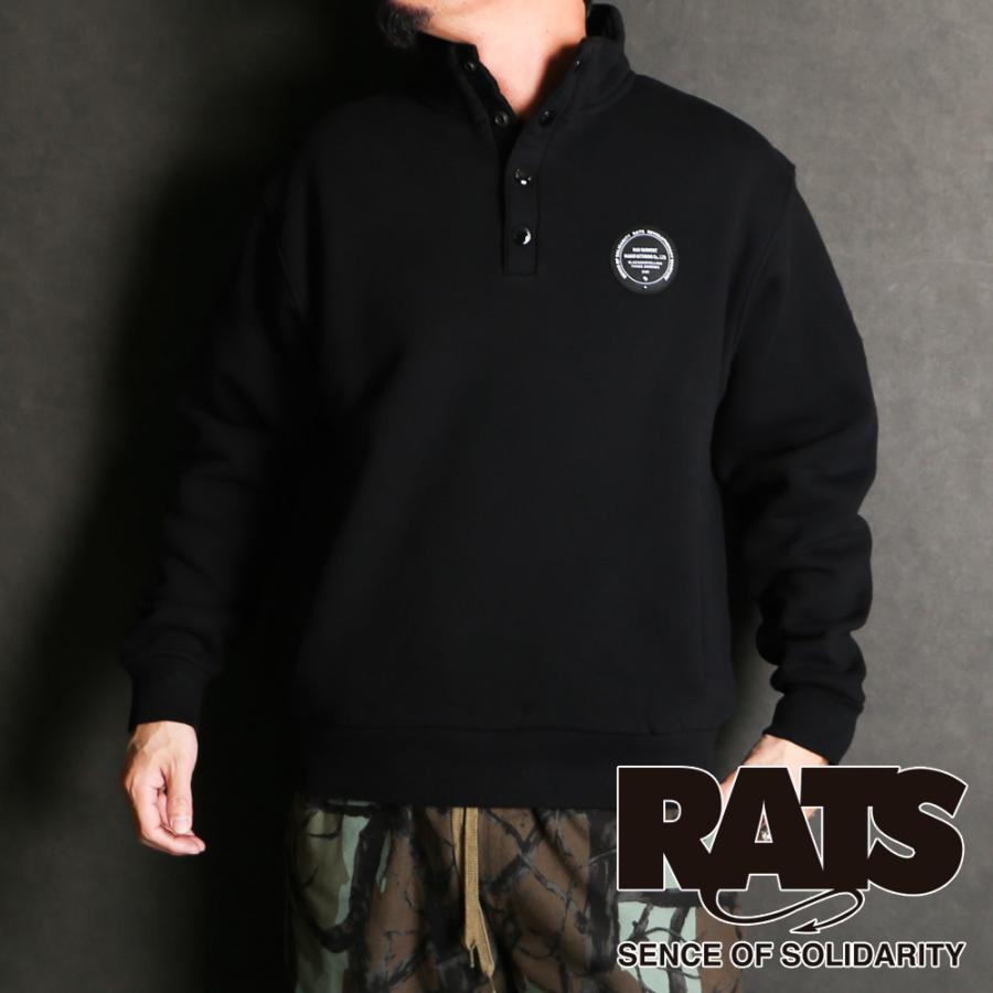 RATS（ラッツ） 【RATS/ラッツ】STAND COLLER SWEAT - BLACK