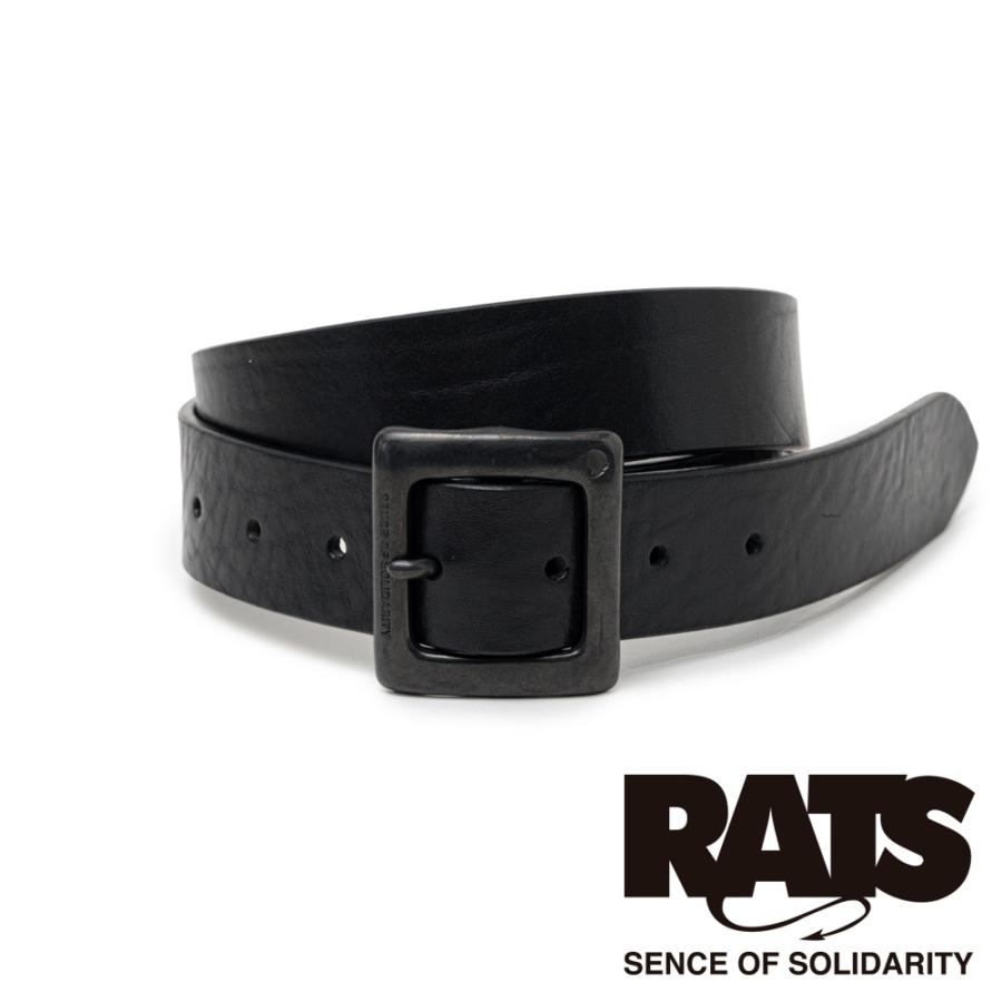 RATS（ラッツ） 【RATS/ラッツ】LEATHER BELT - BLACK × BLACK