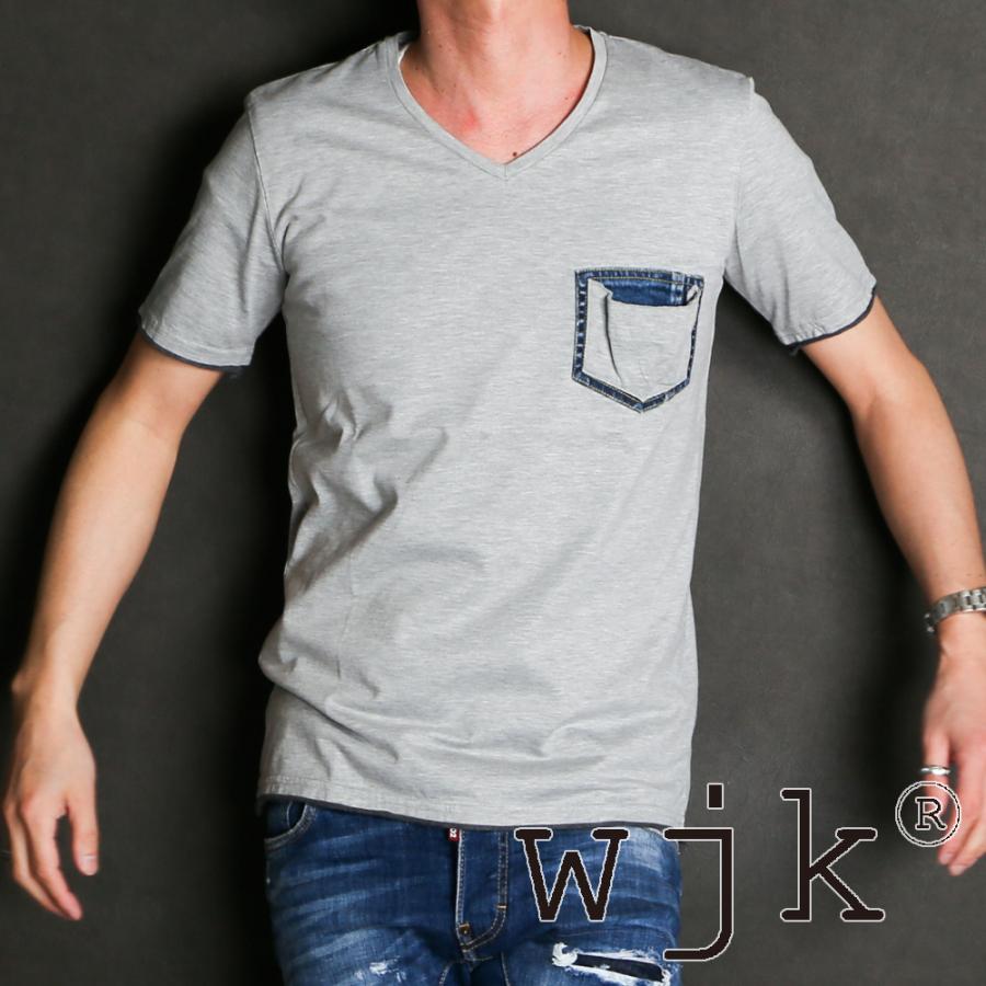 wjk 【wjk/ダブルジェーケー】 denim pocket-T / デニムポケット