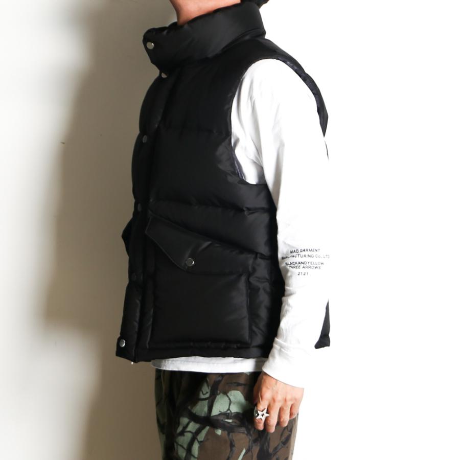 【MARKAWARE/マーカウェア】SILK DOWN VEST - BLACK / シルクタフタ - シルクダウンベスト / A25C17BL01A【メンズ】【送料無料】の画像