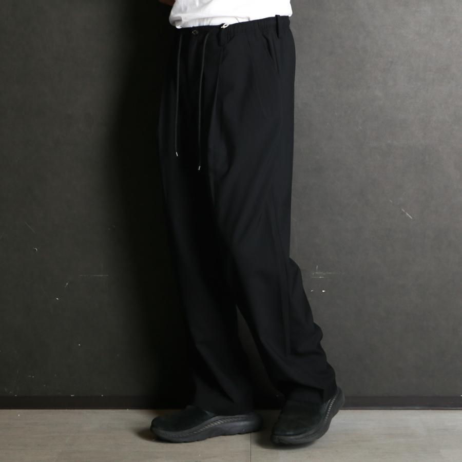 超高級★極美品◎マーカウェア　オーガニックウール　イージーパンツ　黒　S markaware（マーカウェア） 【MARKAWARE/マーカウェア】DOUBLE PLEATED